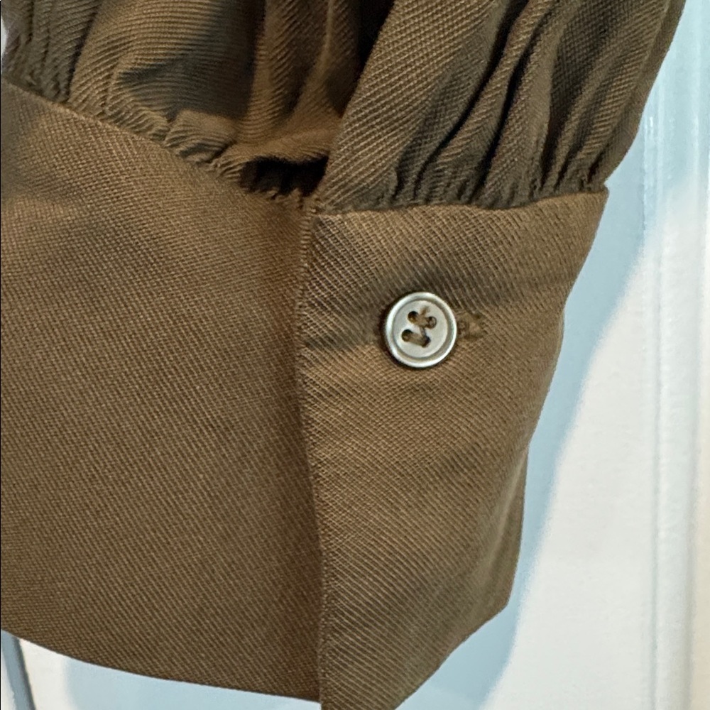 NORDSTROM Classic Olive Long Sleeve Belted Dress Size XL - Picture 5 of 10